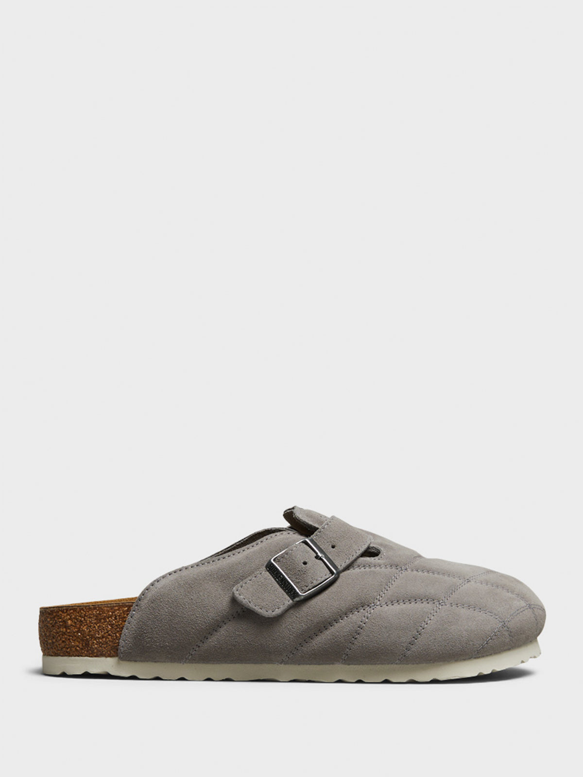 Birkenstock - Boston Quilted Leve Sandals in Stone Coin