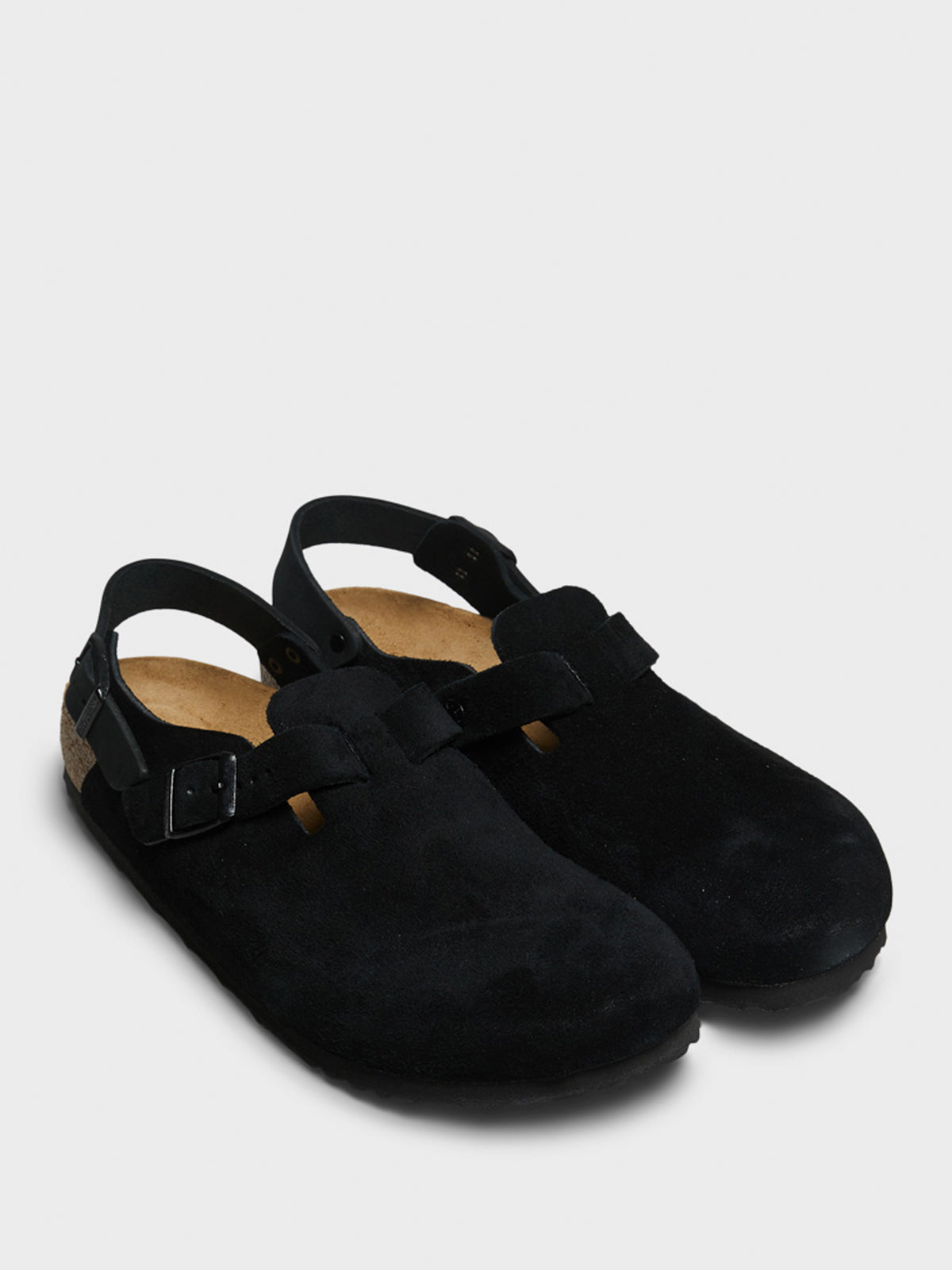 Birkenstock - Tokio II Suede Leather Sandals in Black