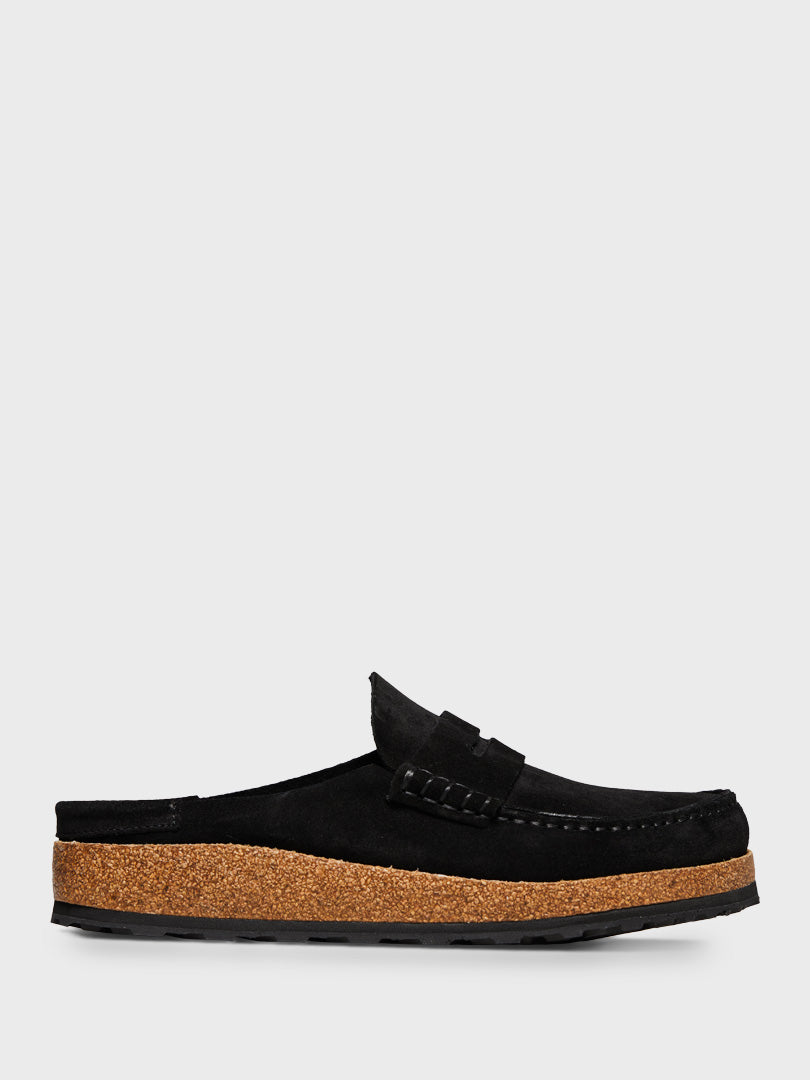 Birkenstock - Naples Suede Leather Shoes in Black
