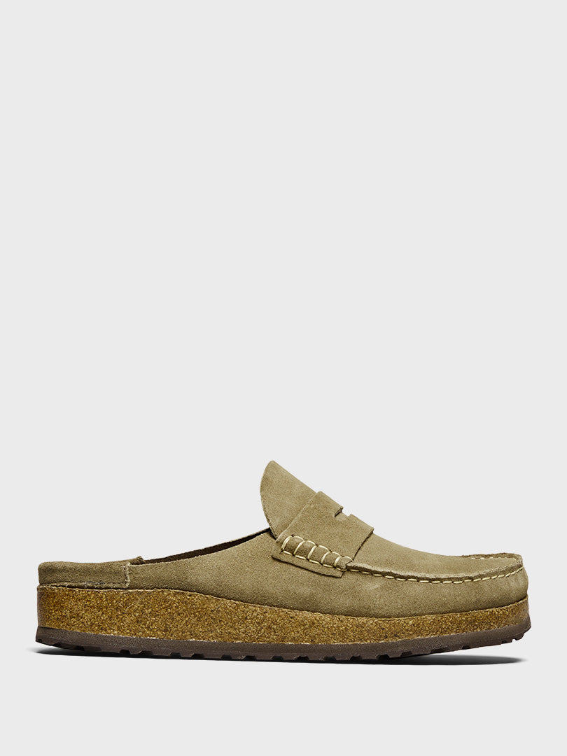 Birkenstock - Naples Suede Leather Shoes in Taupe