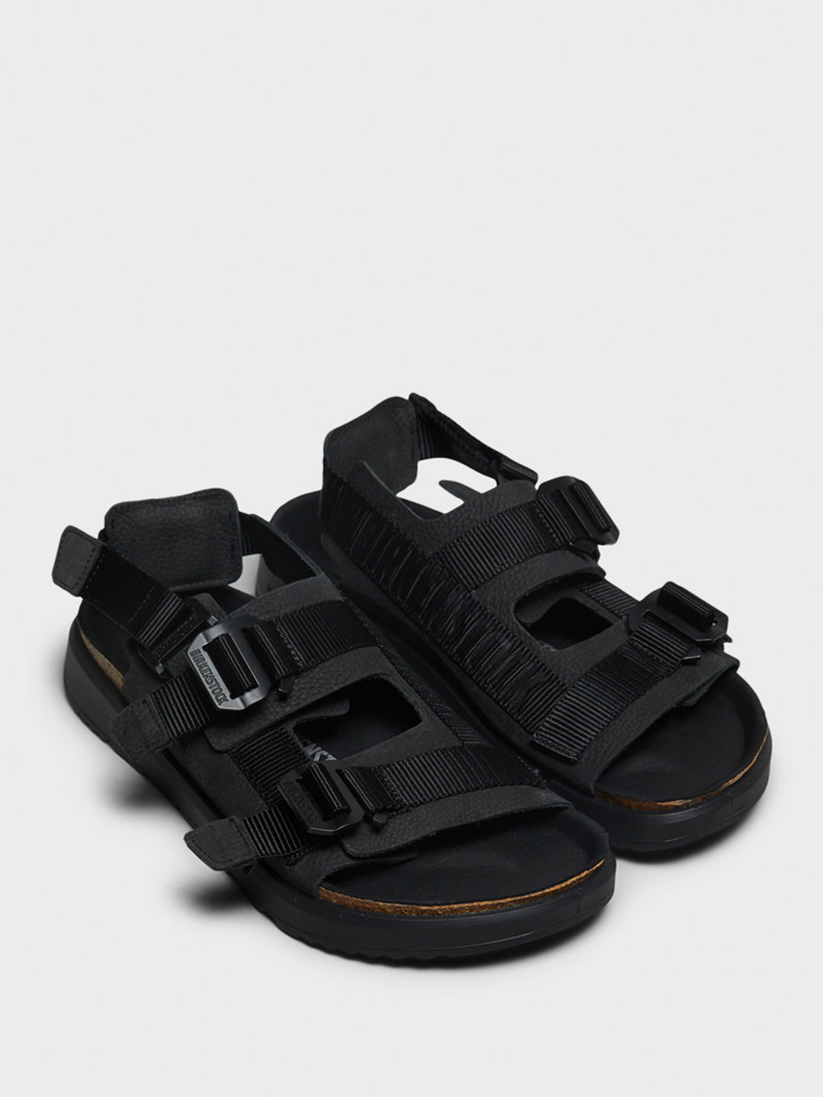 Shinjuku Leather Sandals in Black