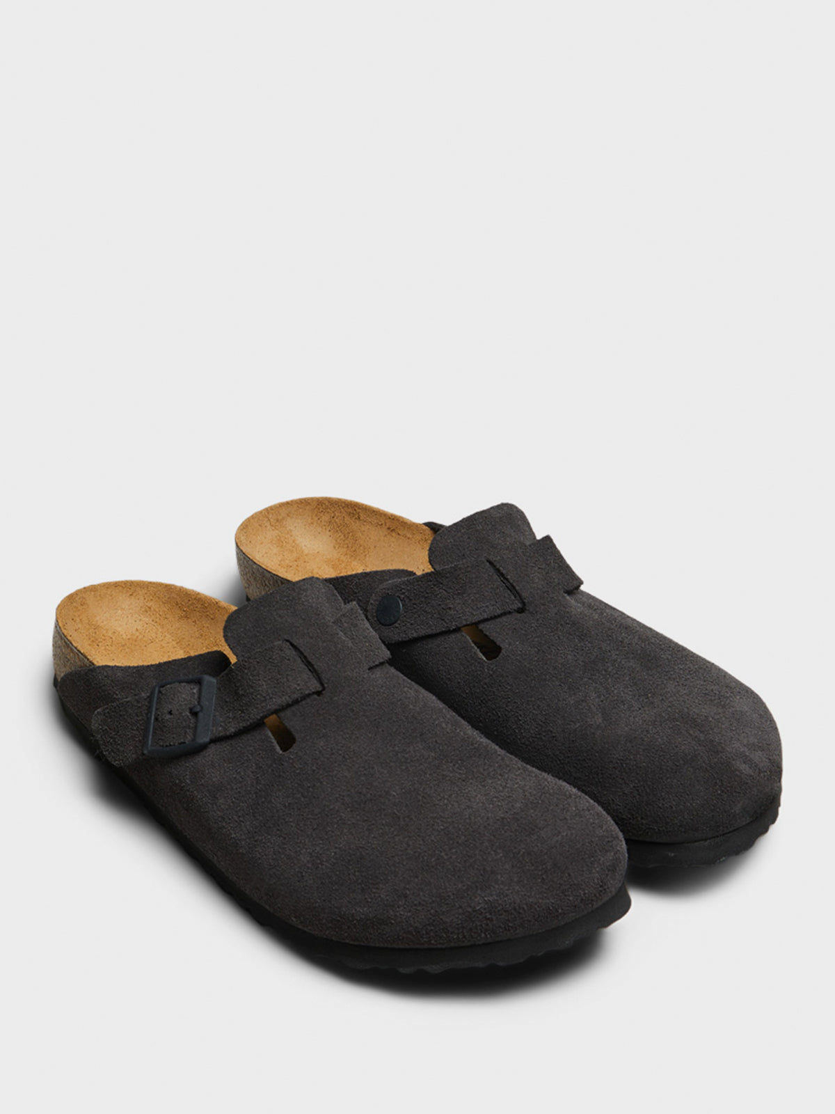 Boston Suede Sandals in Grey