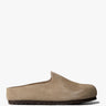 Birkenstock - Amsterdam Wrapped Suede Leather Unisex Medium/Narrow in Taupe