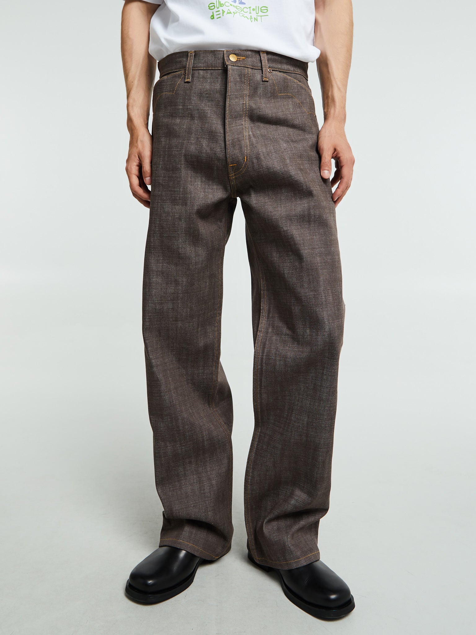 Selvedge Denim Pants in Brown