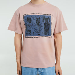 Brain Dead - Mind Games T-Shirt in Mauve
