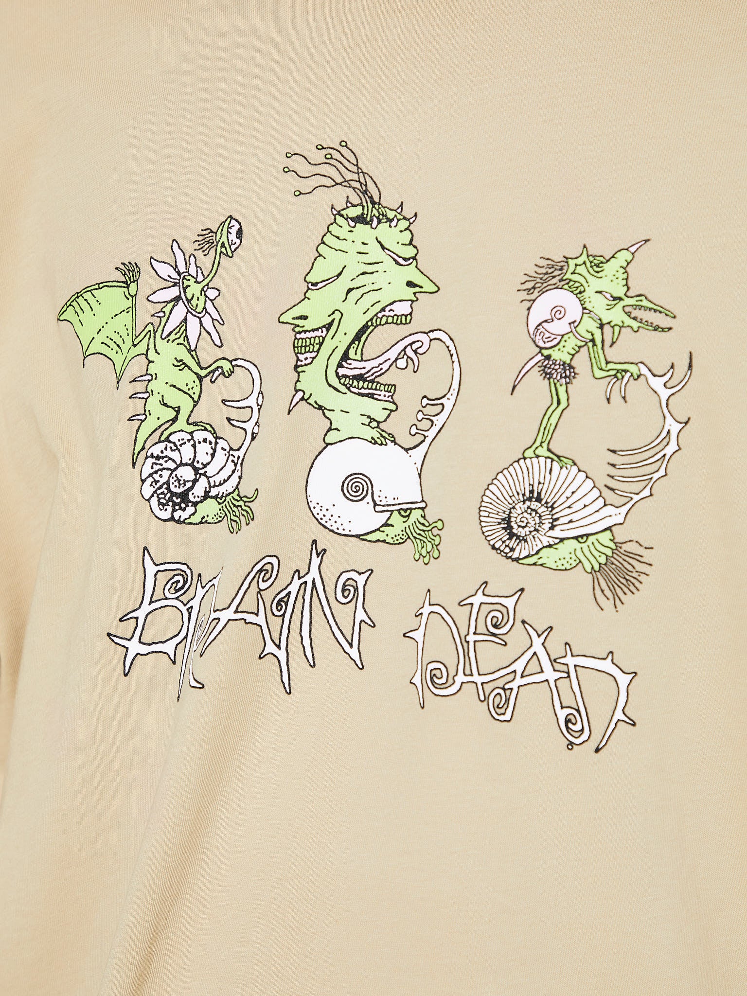 Brain Dead - Scooter Freaks T-Shirt in Sand