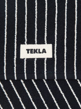 Tekla - Terry Bath Mat in Black Stripes