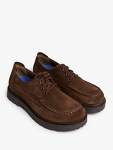 Birkenstock - Highwood Moc Lace Low Suede Leather Shoes in Carafe