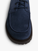 Birkenstock - Highwood Moc Lace Low Suede Leather Shoes in New Navy