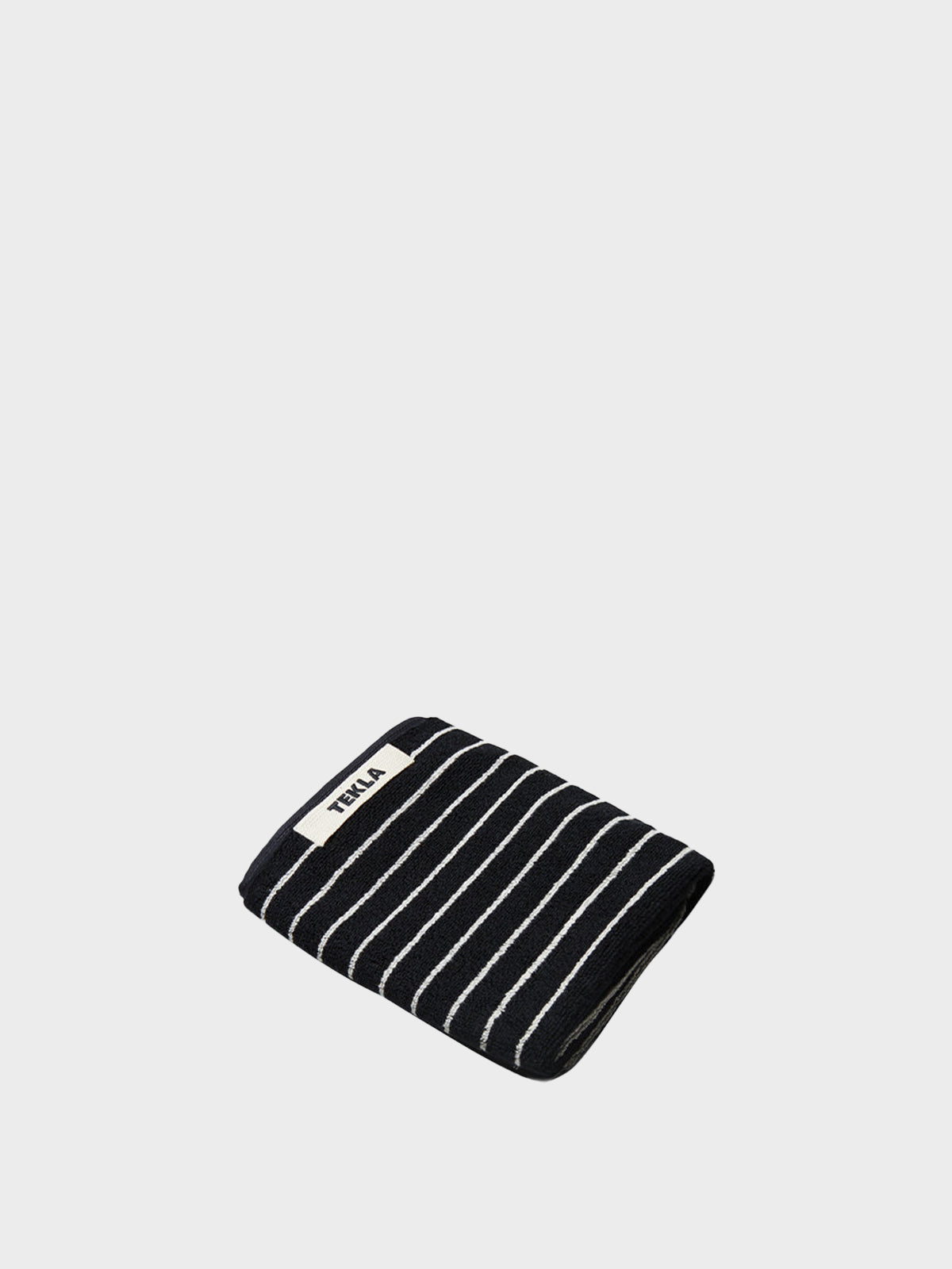 Tekla - Washcloth in Black Stripes