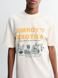 Cactus Store - Jimroys Exotics Short-Sleeved T-shirt in Cream