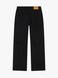Straight Raw Jeans i Sort