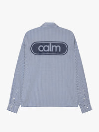 Calm. - Striped Shirt in Blue & White