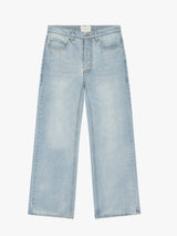 Calm. - Straight Cut Jeans in Light Wash Blue