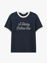 Palmes - Star Ringer T-Shirt in Navy