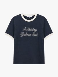 Palmes - Star Ringer T-Shirt in Navy