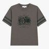 Palmes - Mermaid Ringer T-Shirt in Charcoal