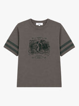 Palmes - Mermaid Ringer T-Shirt in Charcoal