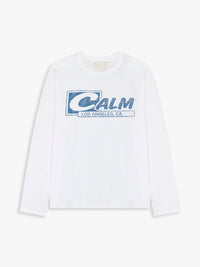 Calm. - Long Sleeved T-Shirt in White