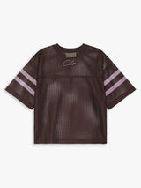 Calm. - Mesh Jersey T-shirt in Brown & Pink