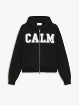 Calm. - Rhinestone Hoodie in Black and White