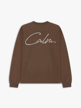 Calm. - Waffle T-Shirt in Brown