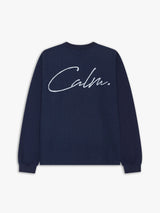Calm. - Waffle T-shirt in Navy