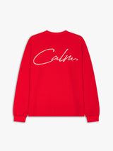 Calm. - Waffle T-shirt in Red