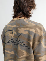 Calm. - Waffel T-Shirt in Camo