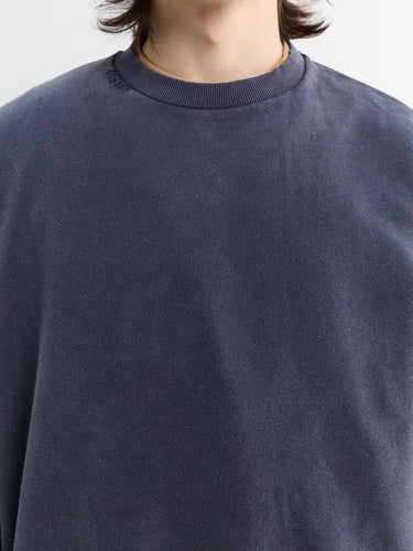 Calm. - Washed Sweatshirt in Navy Blue