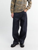 Calm. - Blue Raw Selvedge Jeans in Blue Denim