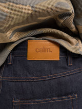 Calm. - Blue Raw Selvedge Jeans in Blue Denim
