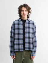 Calm. - Fannel Blue Shirt in Blue Denim