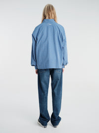 Calm. - Hollywood Checkered Shirt Blue in Blue/White
