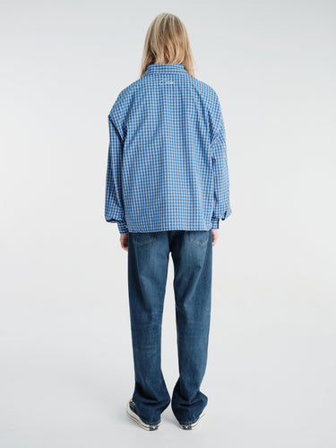 Calm. - Hollywood Checkered Shirt Blue in Blue/White