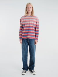Calm. - Beach LongSleeved T-shirt in Brown & Pink