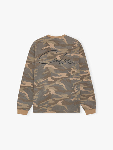 Calm. - Waffel T-Shirt in Camo