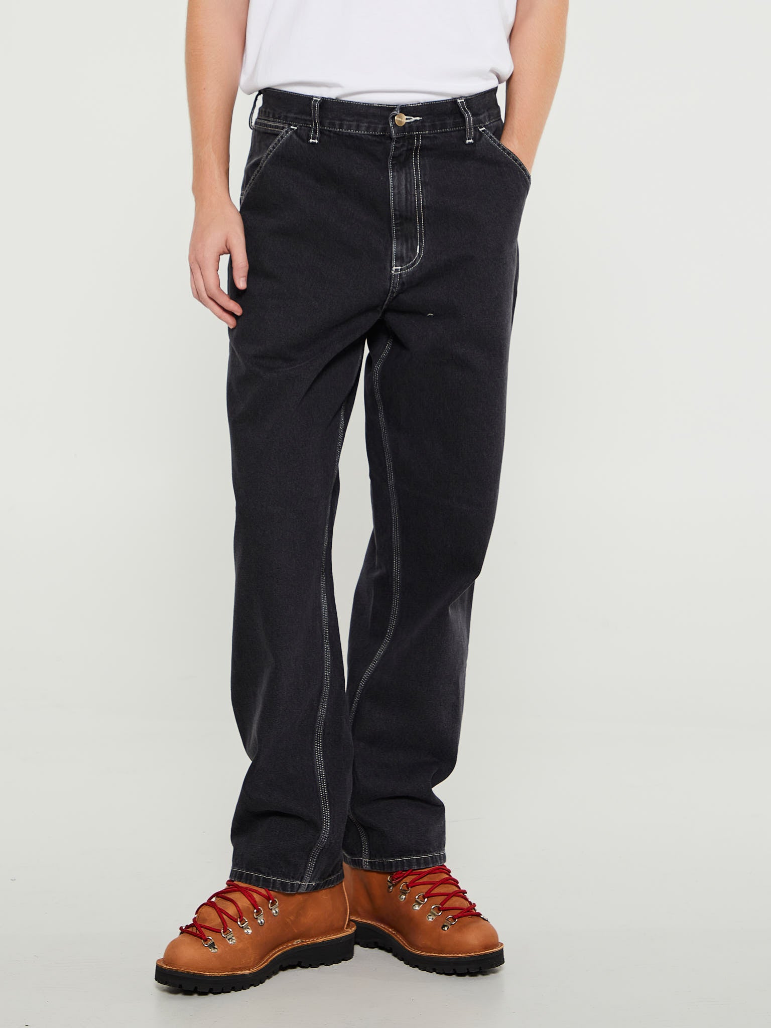 Carhartt WIP - Simple Pants in Black Stone Washed