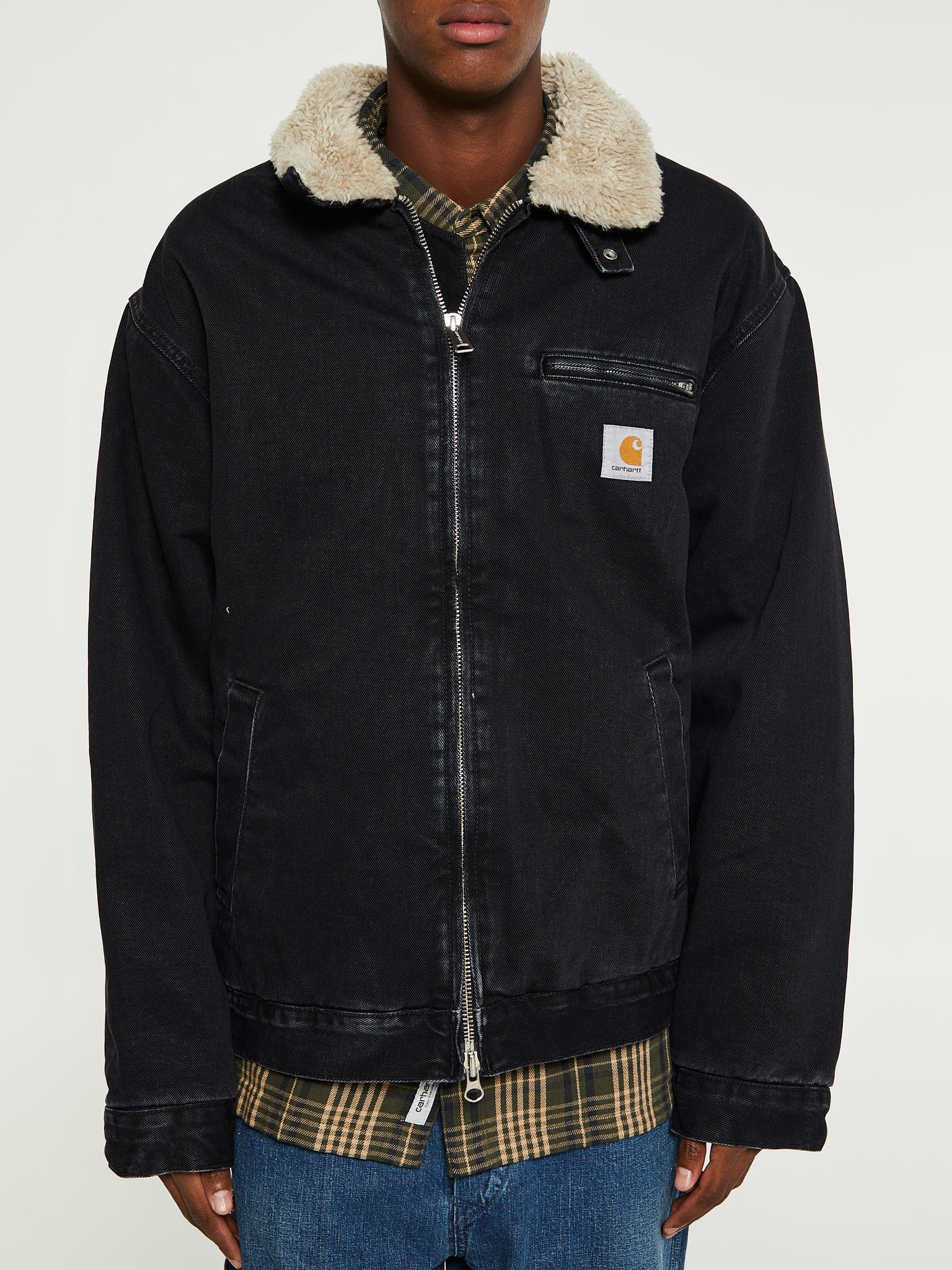 Carhartt WIP - Herald Jacket in Black Wall Stone Washed