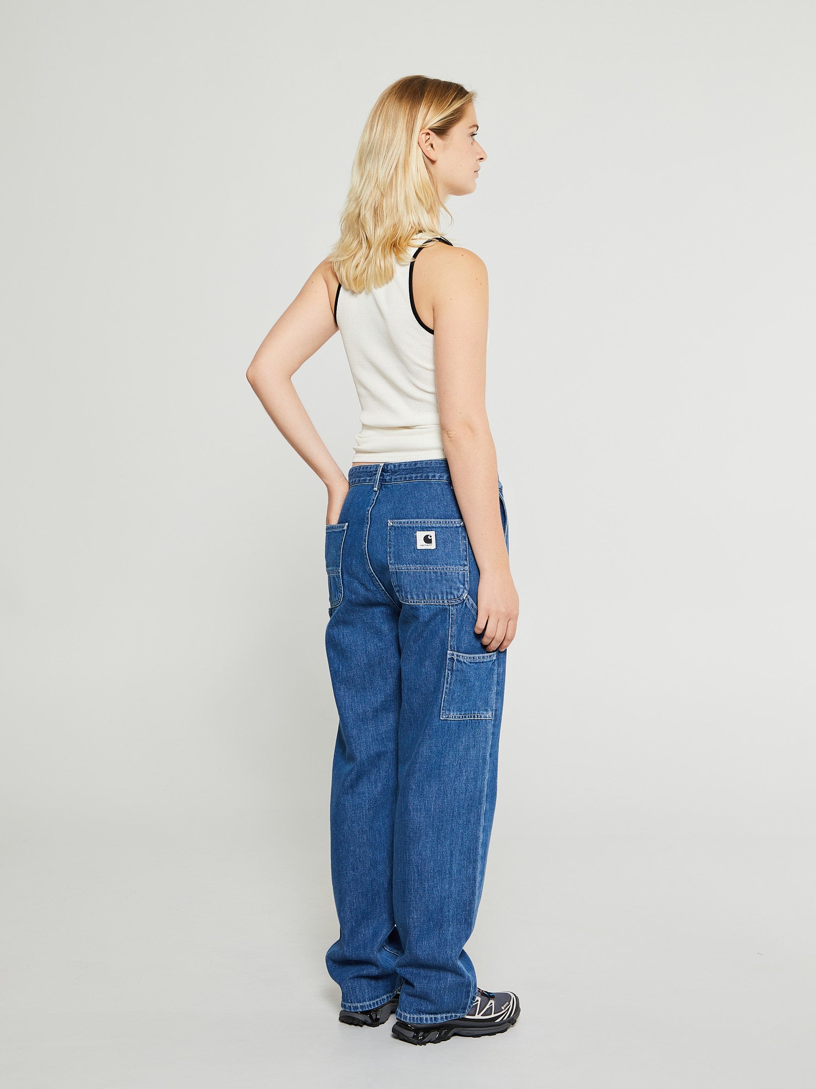 Carhartt WIP - W' Pierce Pant Straight in Blue Stone Washed – stoy