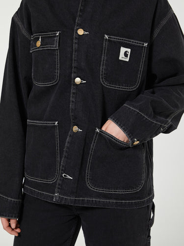 Carhartt WIP - W' OG Michigan Denim Coat in Black Stone Washed