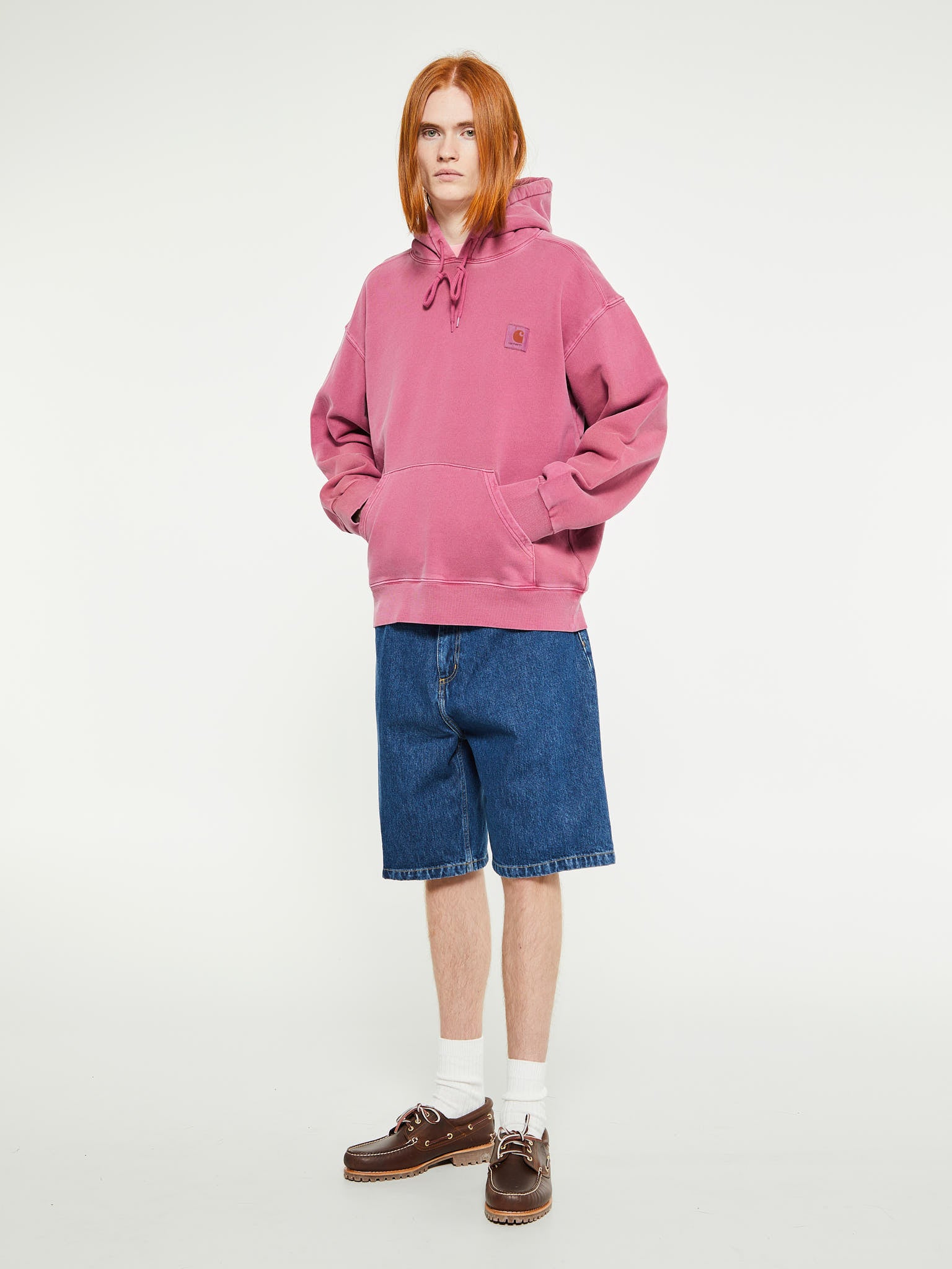Hooded Nelson Sweat i Pink