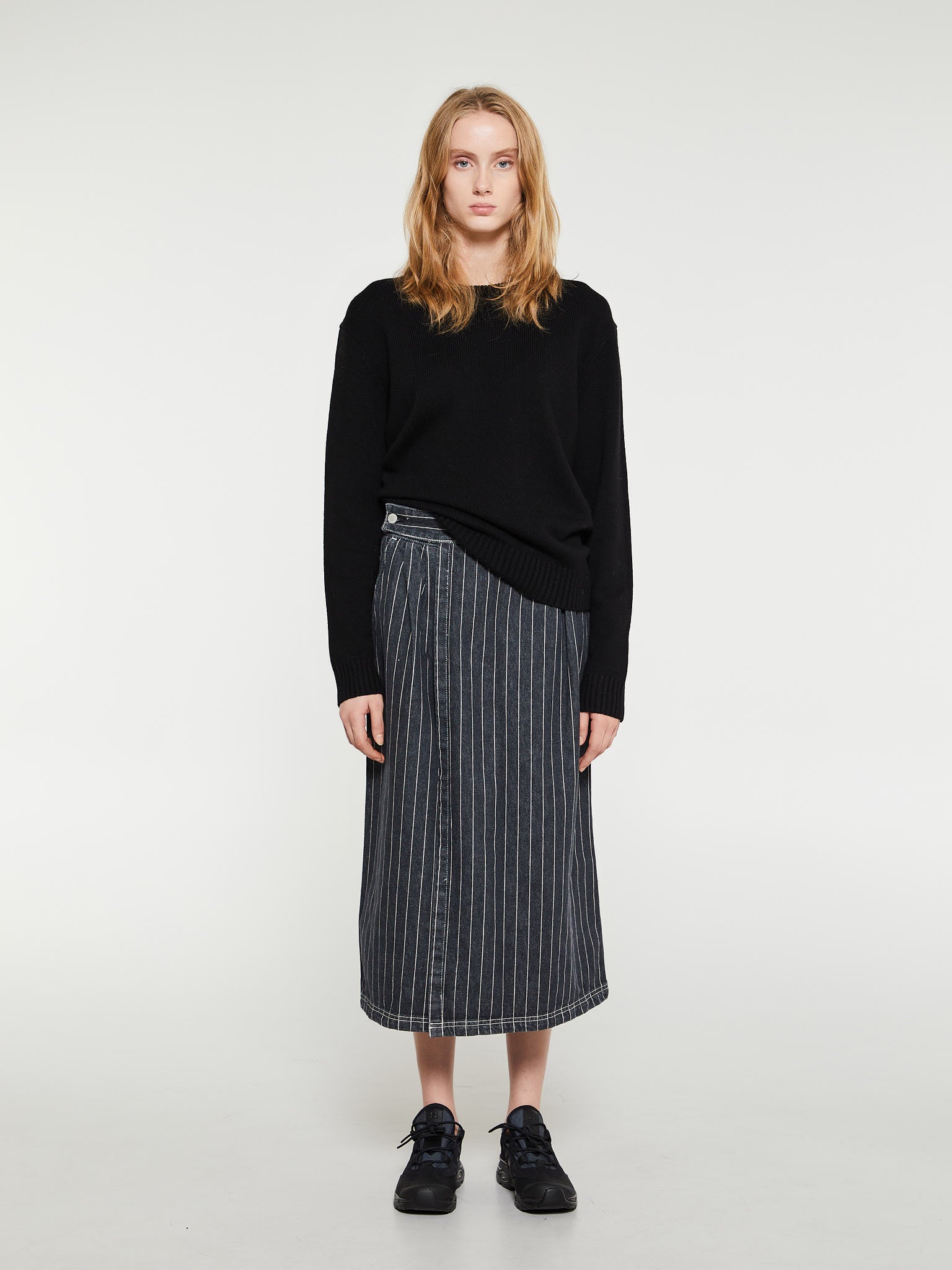 Carhartt WIP - W' Orlean Skirt in Black and White Stone Wash – stoy