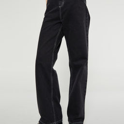 Carhartt WIP - W' Simple Pants in Black Stone Washed