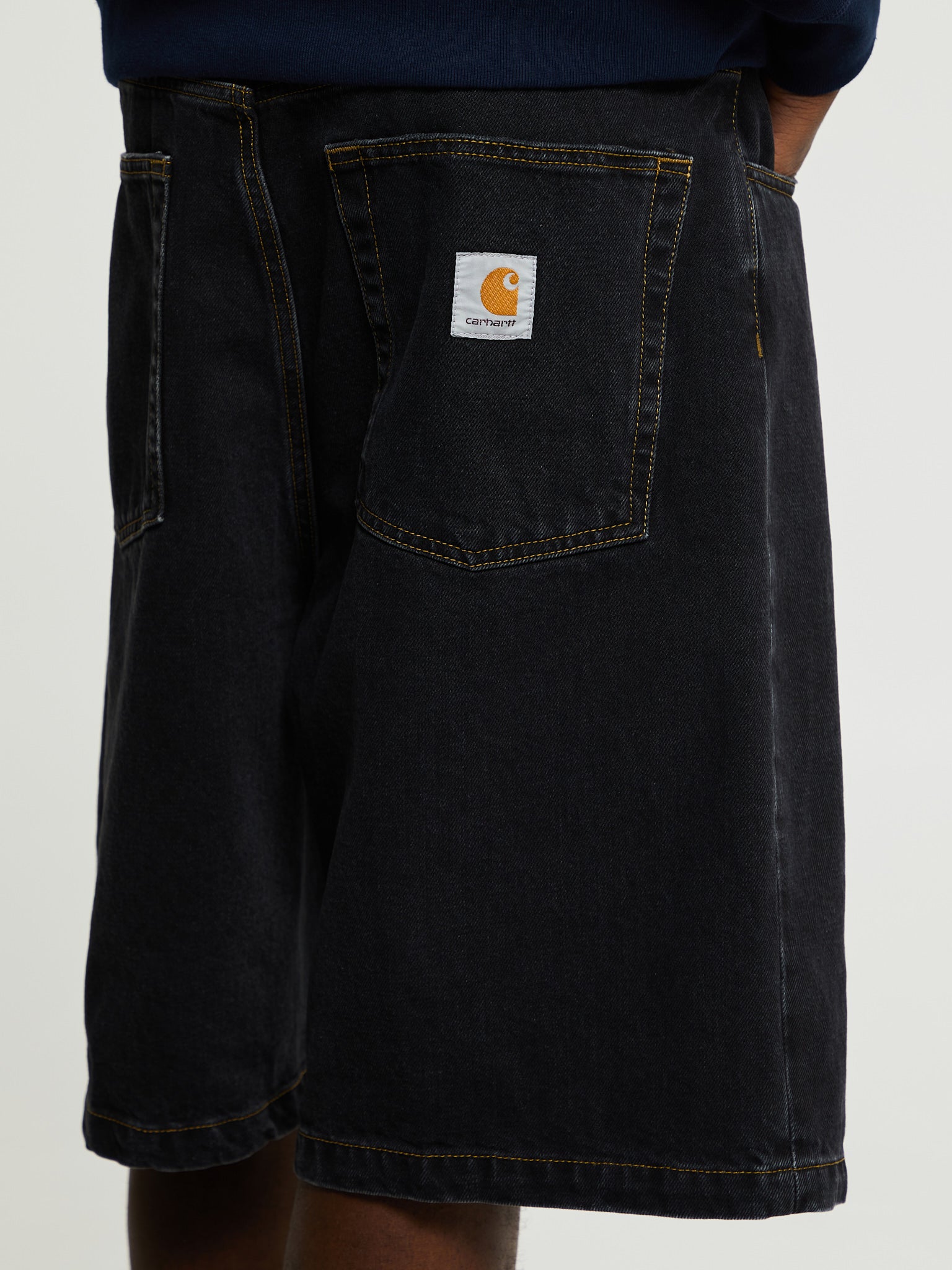 Carhartt WIP - Brandon Shorts in Black Stone Washed