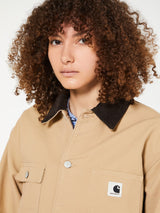 Carhartt WIP - W' OG Michigan Coat in Dusty H Brown and Tobacco Rinsed