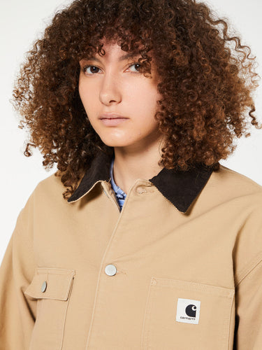 Carhartt WIP - W' OG Michigan Coat in Dusty H Brown and Tobacco Rinsed