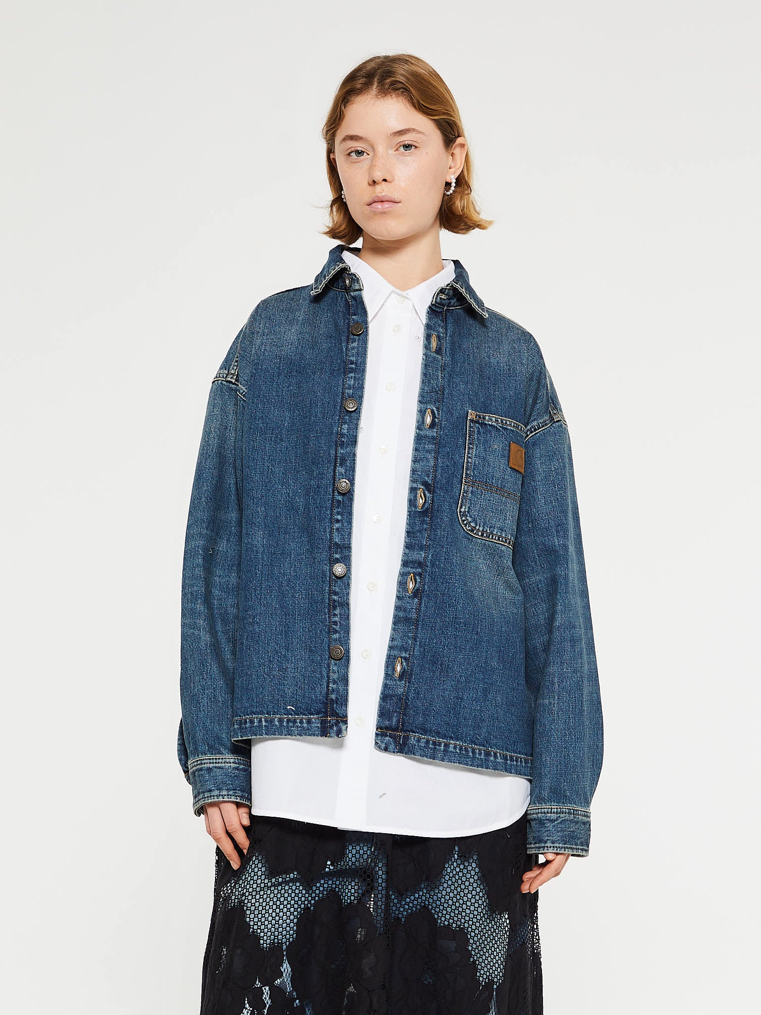 Carhartt WIP - W' Lovilia Shirt Jacket in Blue Dirty Used Wash