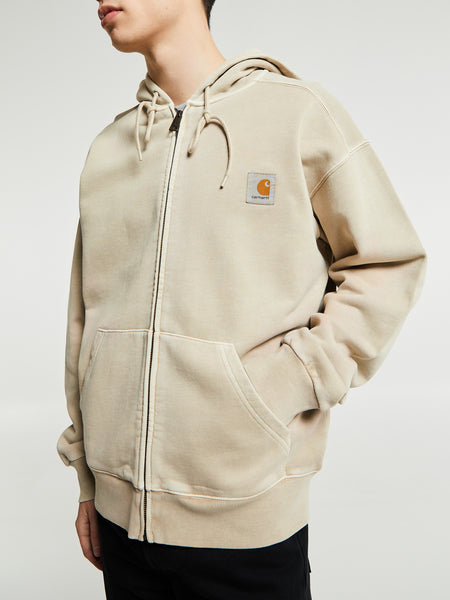 ★2025SS新作★CARHARTT★HOODED WIP SWEAT JACKET Carhartt WIP Hooded WIP Sweat Jacket | Black (stone washed