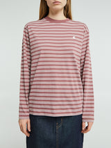 Carhartt WIP - W' Long Sleeve Sydney T-Shirt in Sydney Stripe Dusky Pink